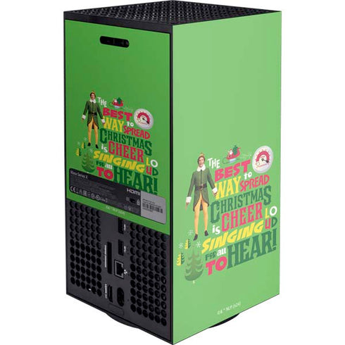Elf Spread Christmas Cheer XBox Series X Digital Edition Console Skin